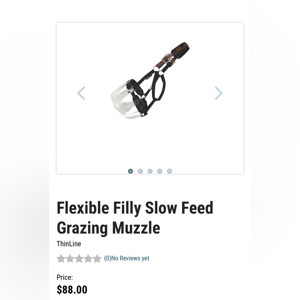 Thinline horse grazing muzzle